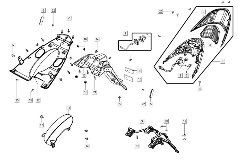 Rear Light Kymco Agility City 16 200i