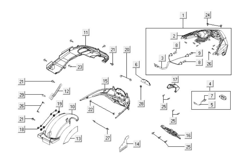 Rear Light Kymco Downtown 125i