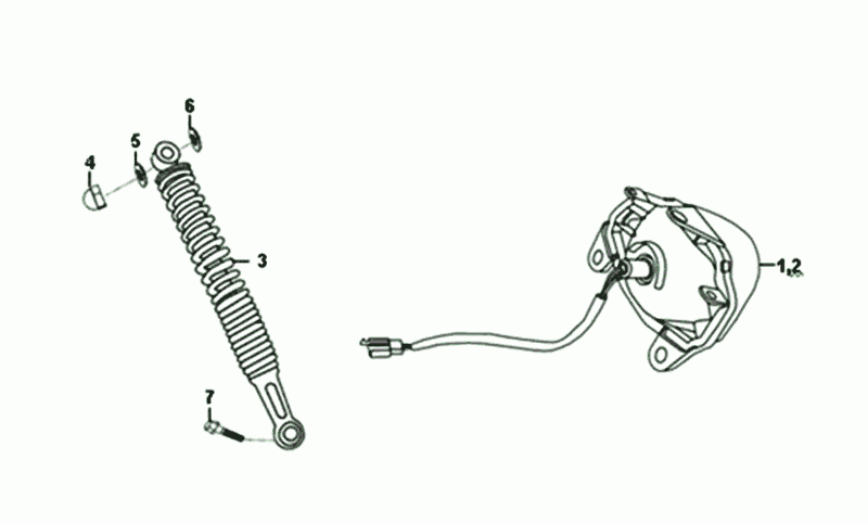 TAILLIGHT - REAR TELESCOPE Sym Orbit II Euro 4 Matt Gray