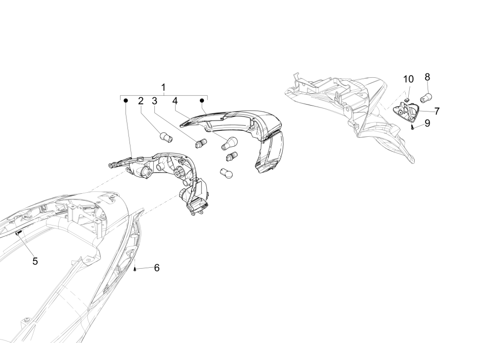 Rear light Piaggio Liberty 50 4-stroke (IGET Euro 4)