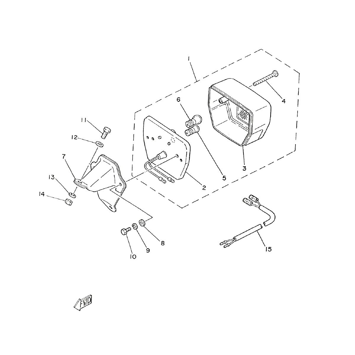 Achterlicht Yamaha FS1