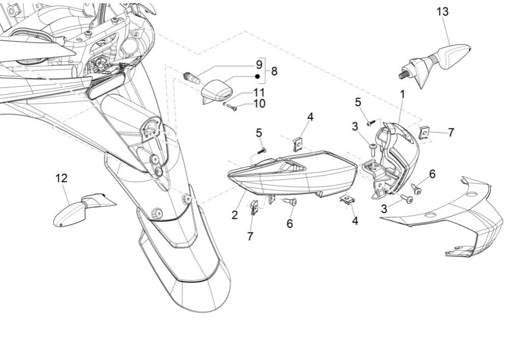 Rearlights - Piaggio MP3 300 HPE/300 HPE SPORT E5 ABS 2020-2022 (EMEA)