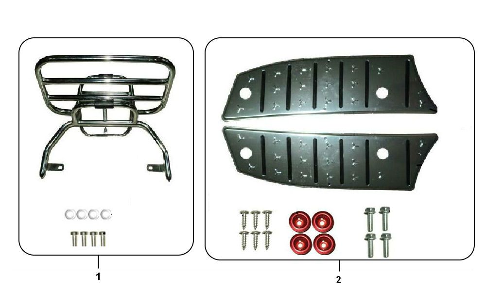 Rear Rack - Footboard Senzo RivaLux S 4-stroke