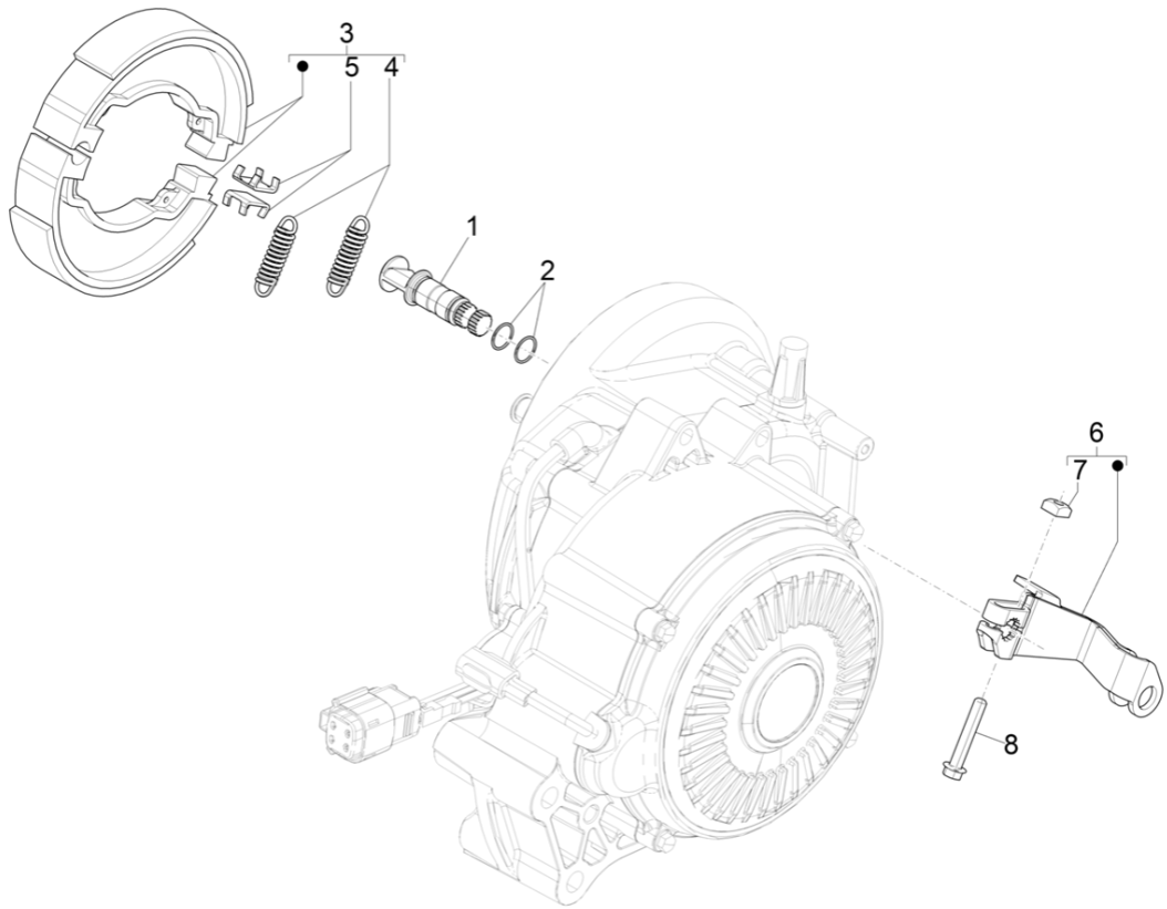 Rear Brake - Vespa Electrica 45KM/H E5 2021 (EMEA) Brake Calipers