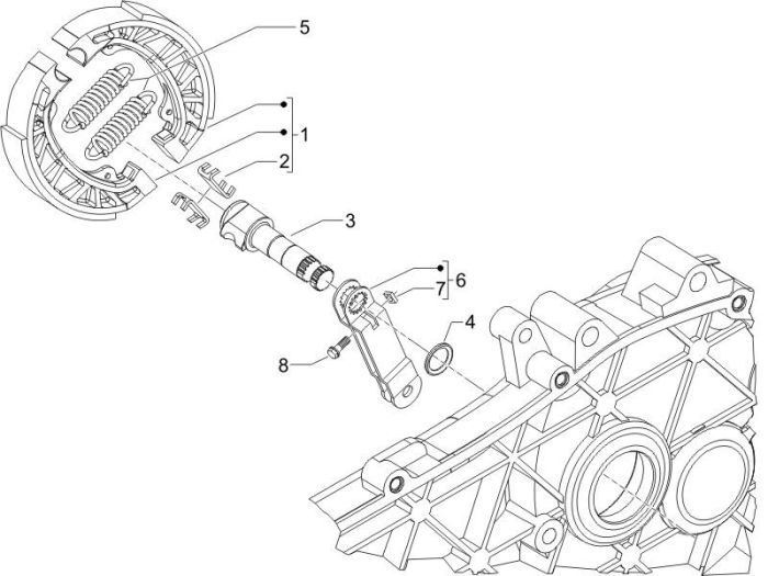 Brake parts Piaggio Fly 2-stroke