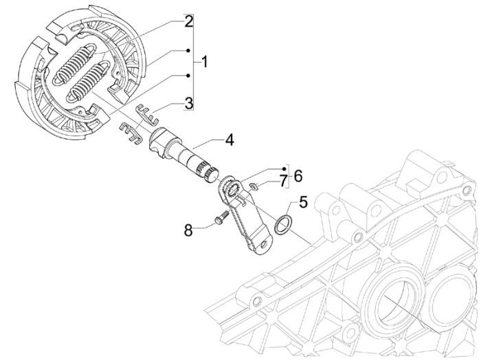 Brake parts Piaggio New Fly 50 4T 4V AC