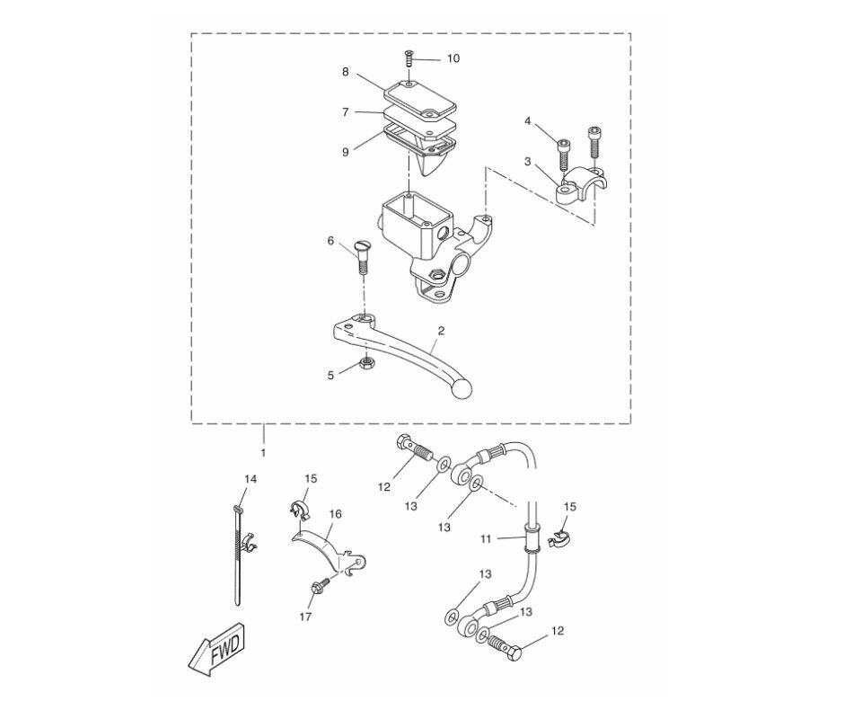 Rear Brake 2 Yamaha Aerox 2-stroke 2013
