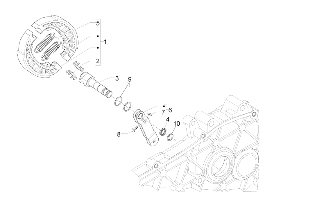 Rear brake Piaggio Liberty 50 4-stroke (IGET Euro 4)