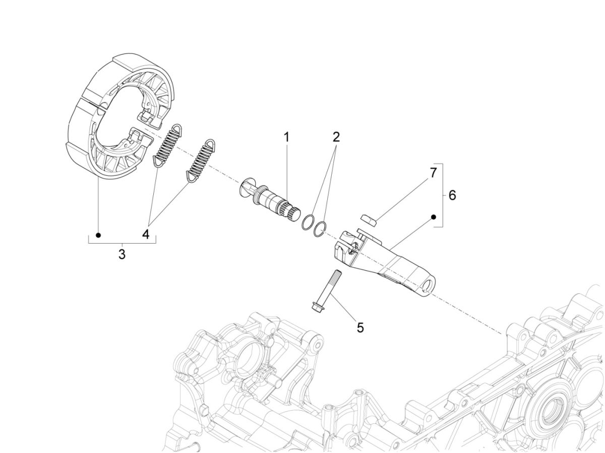 Rear Brake Vespa Sprint 125 4T 3V IE ABS E5 2021 (EMEA)