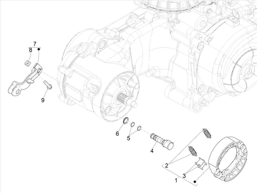 Piaggo Zip 4-stroke rear brake (euro5 injection IGET)