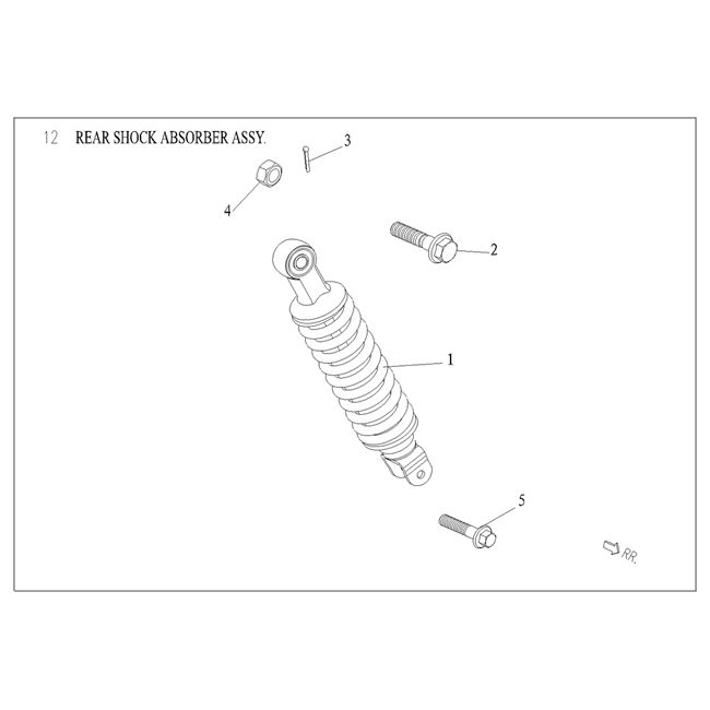 Rear shock Agm Vx50 Plus
