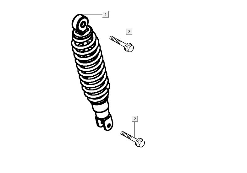 rear shock absorber Kymco Agility RS 4-stroke white 09