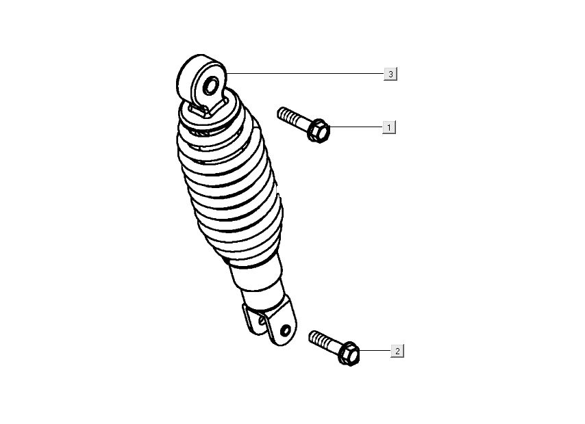 rear shock absorber Kymco People S 4-stroke matt black