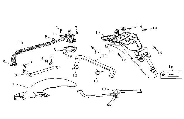 Rear fender AGM Fashion smokey