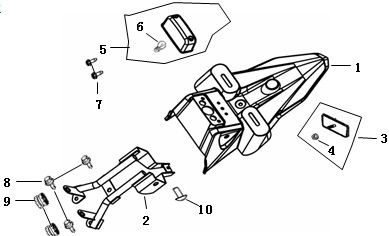 Rear fender AGM Strada