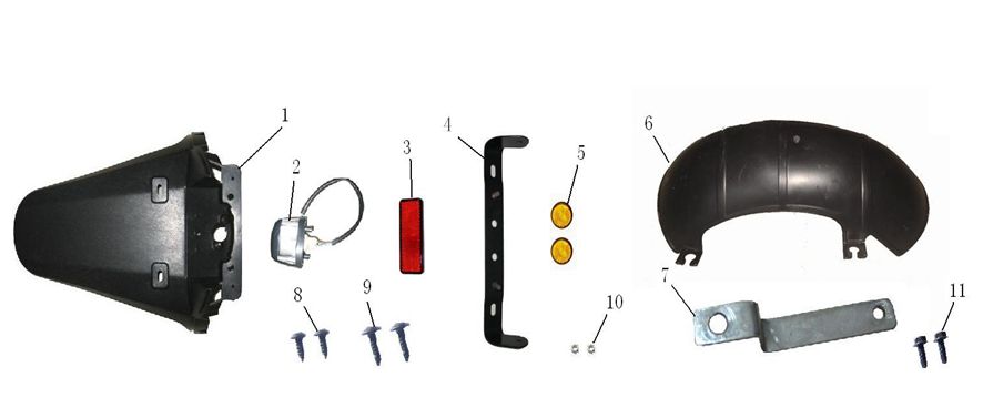 Rear fender China Jet Ten 4-stroke