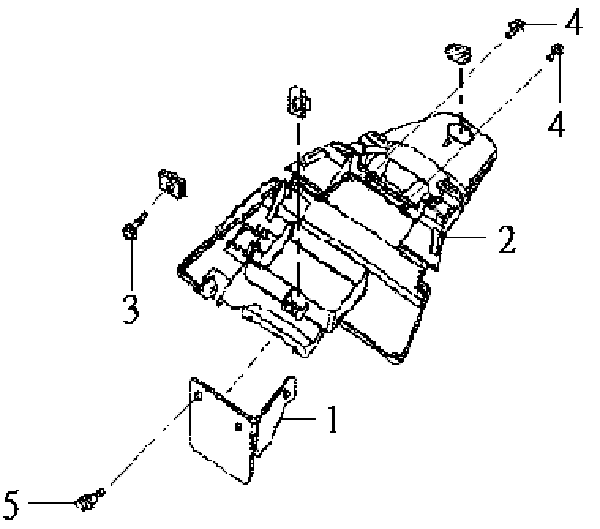 Rear fender Sym DD50 blue