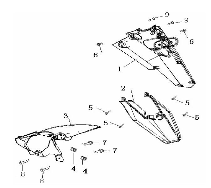 Rear fender Generic Ideo copper 2010 2-stroke 25