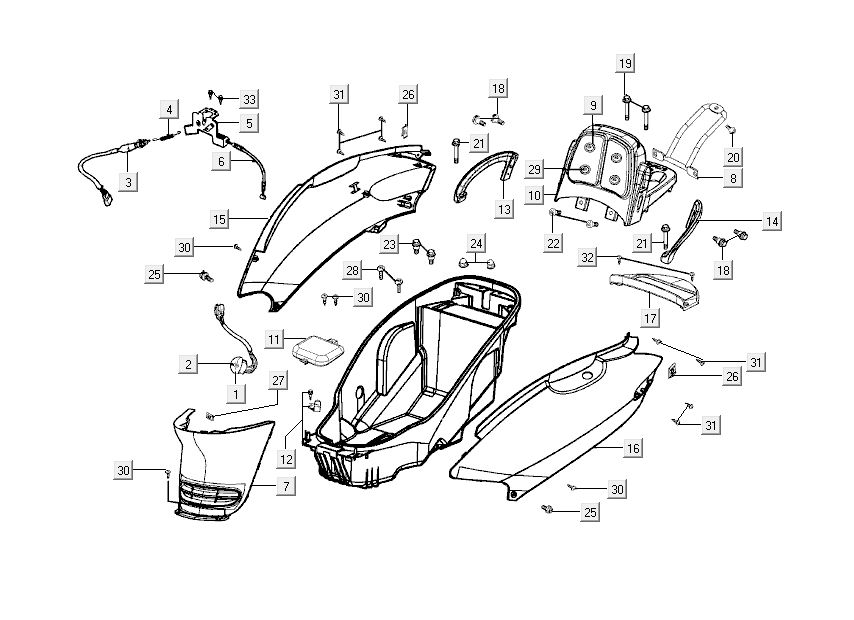 rear covers Kymco Grand Dink 2-stroke Titanium