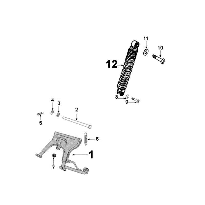 Rear telescope Peugeot Kisbee red