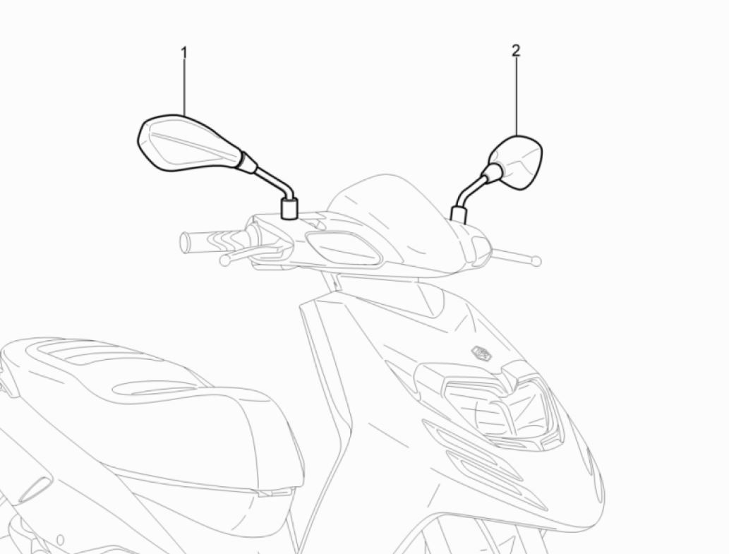 Piaggio Typhoon 50 2-stroke Euro 3 2011 mirrors