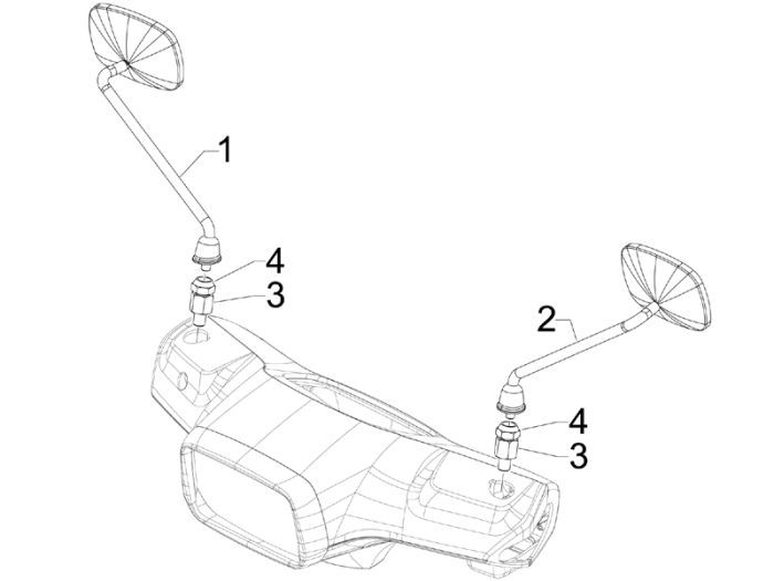 Mirrors Vespa S 2-stroke