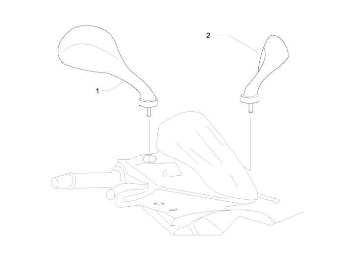 Rear View Mirrors Gilera Runner 50 SP 2010-2017