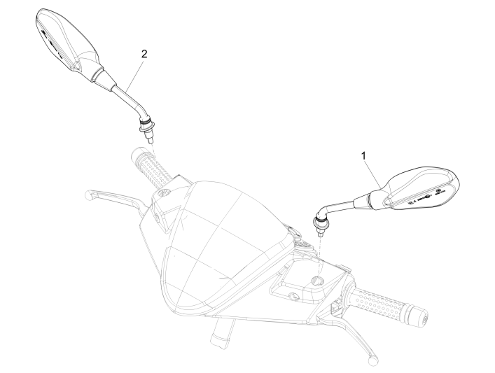 Rearview Mirrors Piaggio NRG Power DD 2007-2017