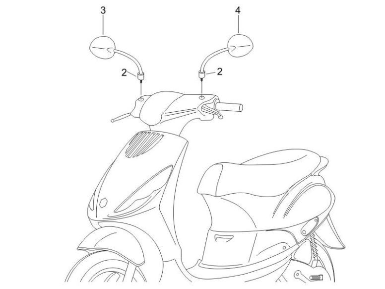 Mirrors Piaggio Zip 2000 4-stroke AC