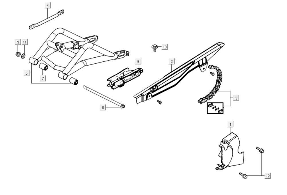 Rear Fork Kymco K-Pipe 125cc