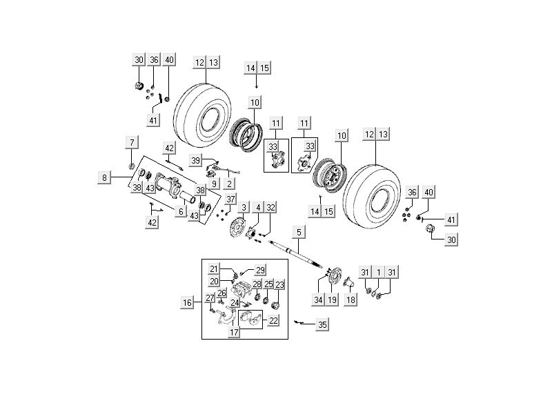 Rear wheel Kymco MXU 50