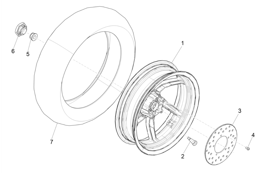 Piaggio NRG Power 50 2-stroke LC Euro 4 rear wheel