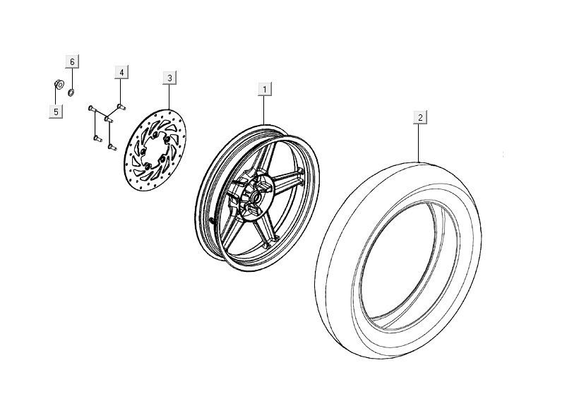 rear wheel AGILITY 16+ 4T 125 Matte Metallic Silver