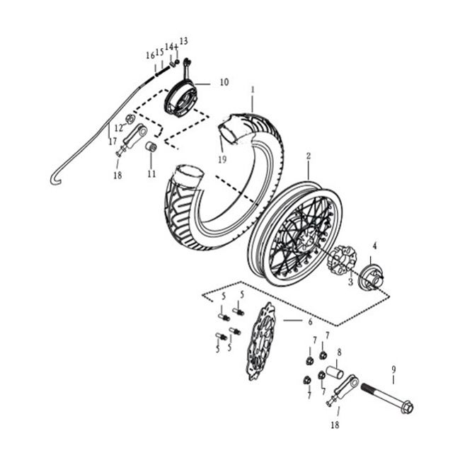 Rear Wheel Agm Caferacer