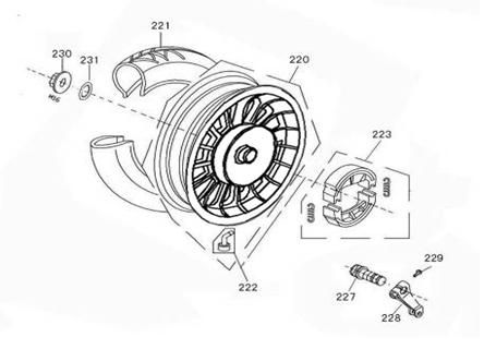 Rear wheel AGM Joy brown