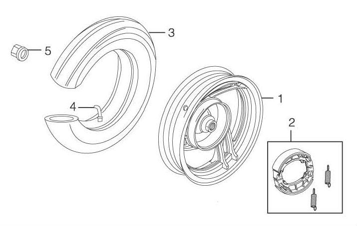 Rear wheel Berini Speedy 4-stroke