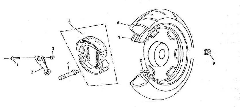 Rear wheel - Brake shoes BTC Grande Retro 125 4T AC