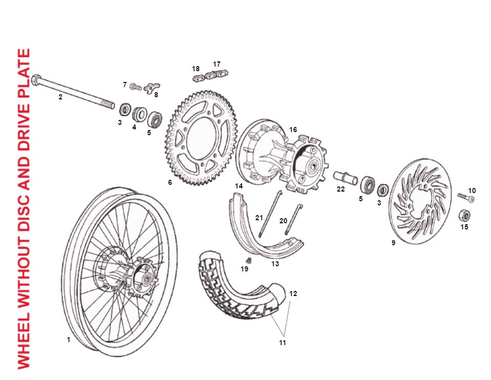 Rear wheel SENDA SM DRD 2006