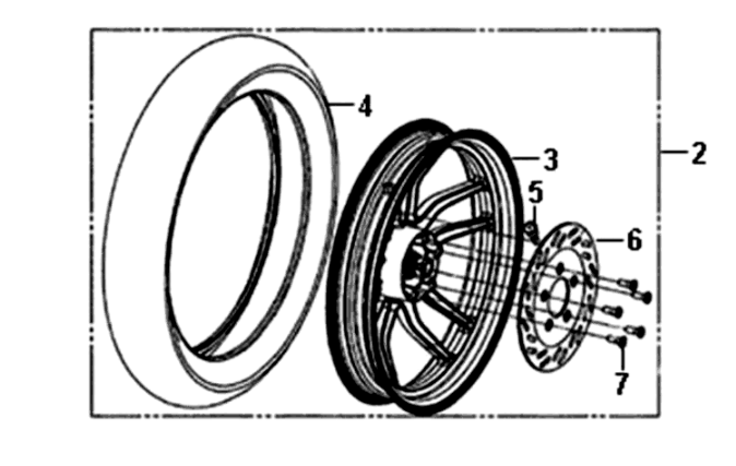 Sym Symphony ST E3 rear wheel