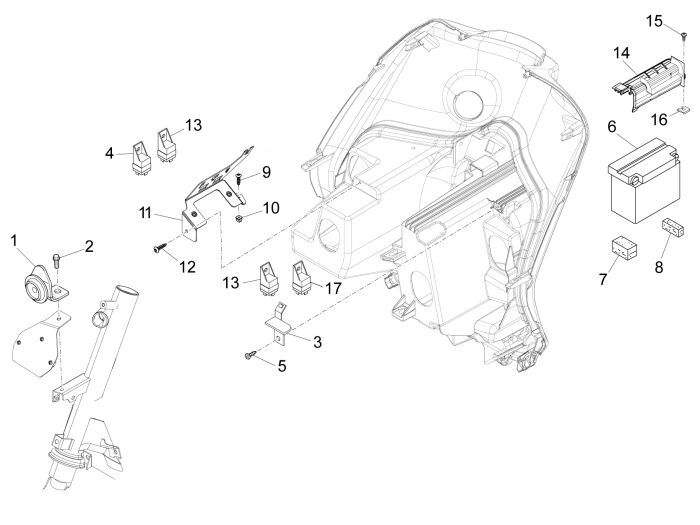 Battery Piaggio New Fly 4-stroke 4-valve