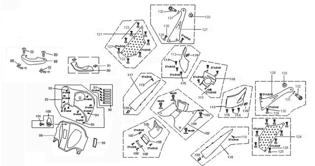 Front front/cap parts China Grande Retro GT2 cream