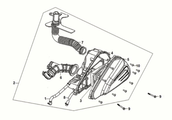 Air cleaner Sym Fiddle IV 125i AC CBS E5 2020-2021