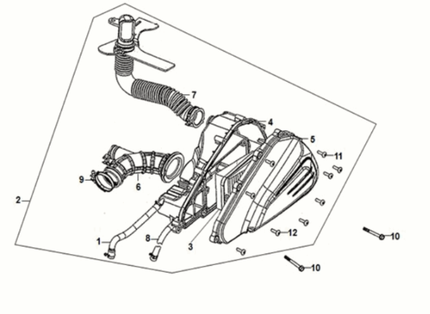 Air cleaner Sym Mio 50I E5