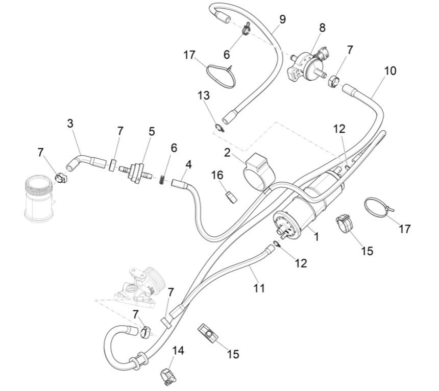 Piaggio Liberty 125 4-stroke 3V IE ABS anti-evaporation system (IGET Euro 5)