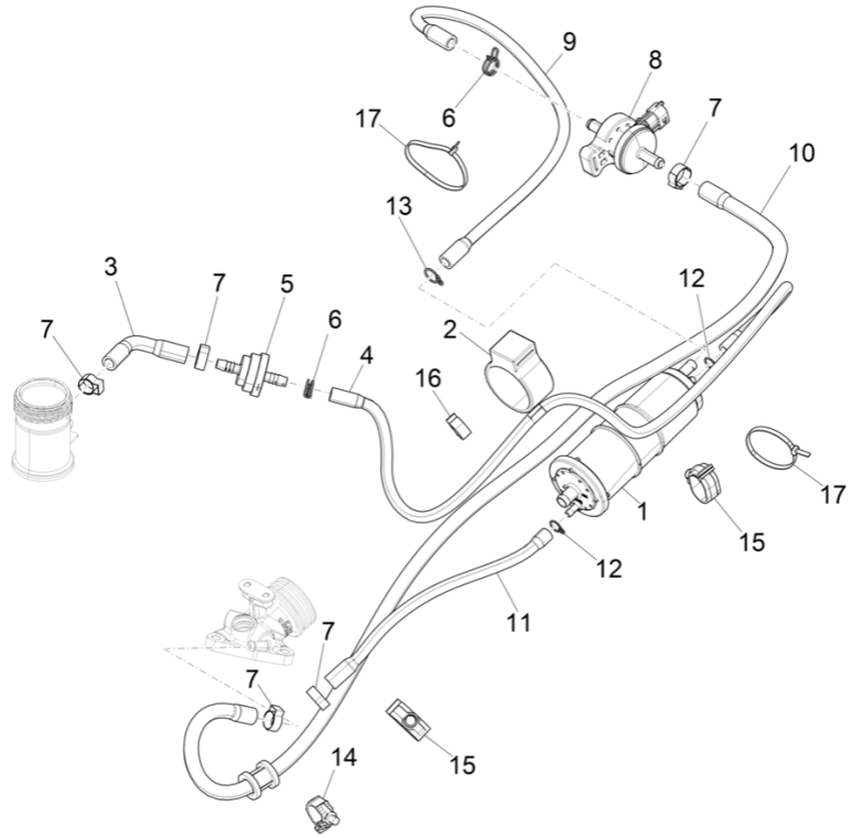 Piaggio Liberty 50 4-stroke anti-evaporation system