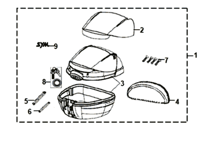Sym Symphony ST 200I luggage carrier