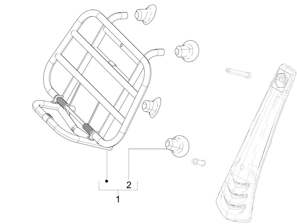 Front Luggage Carrier Vespa Primavera 125 4T 3V IE ABS