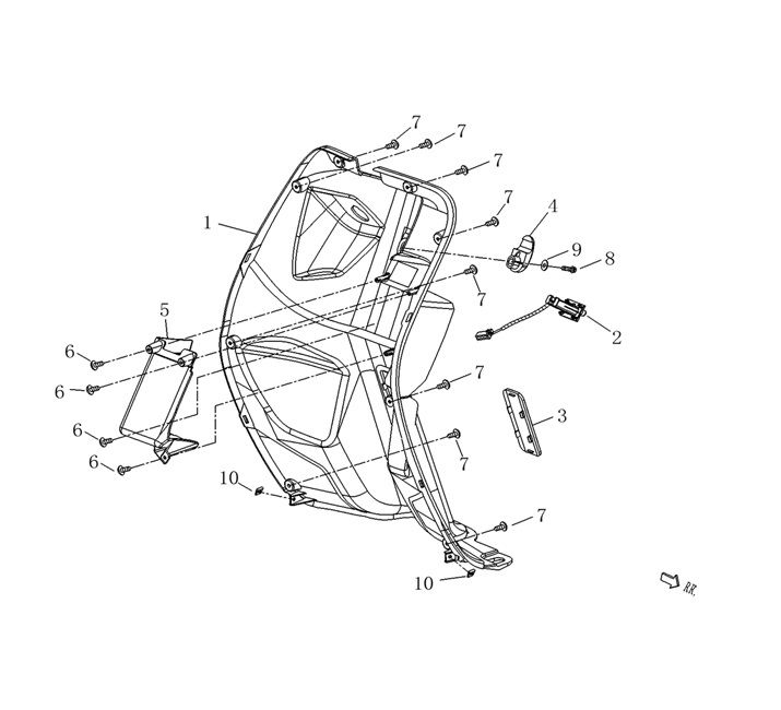 Legshield parts Agm Qube
