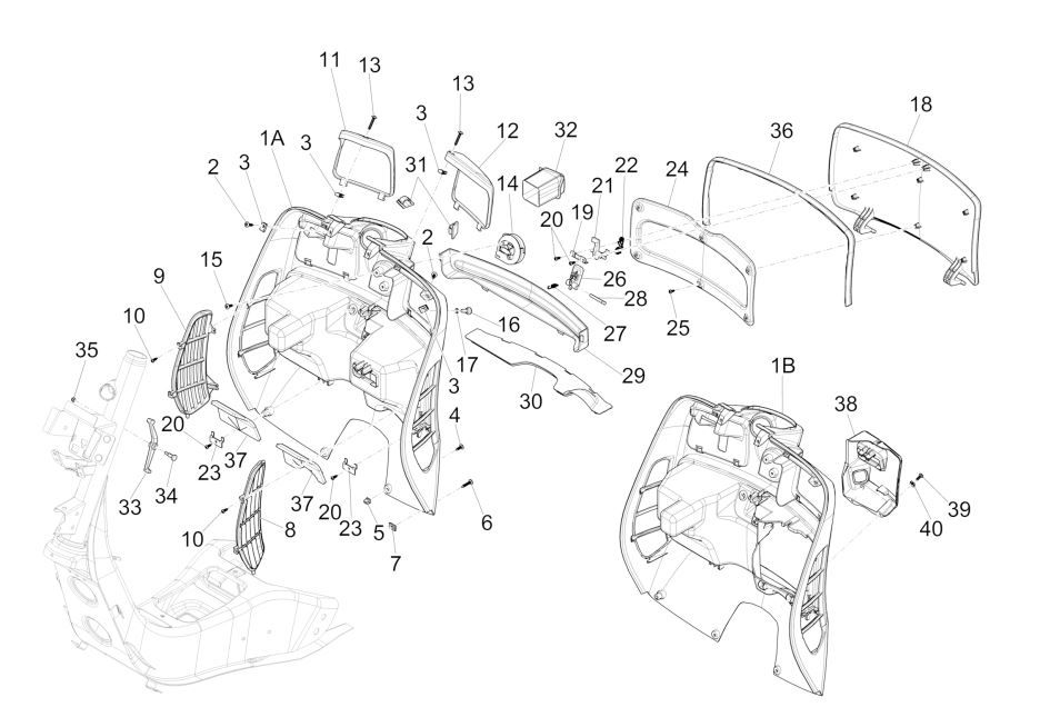Legshield GTS 125 IU blue 261/A