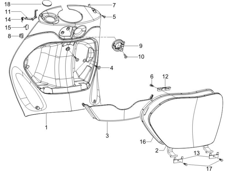 Leg Shield Piaggio Zip 2000 4-stroke AC